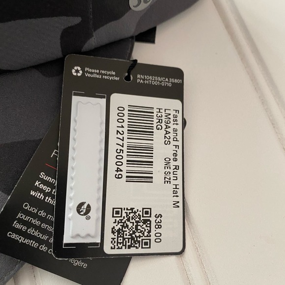 Men's Lululemon Fast and Free Run Hat Gray Camo One Size - NWOT - Picture 5 of 6